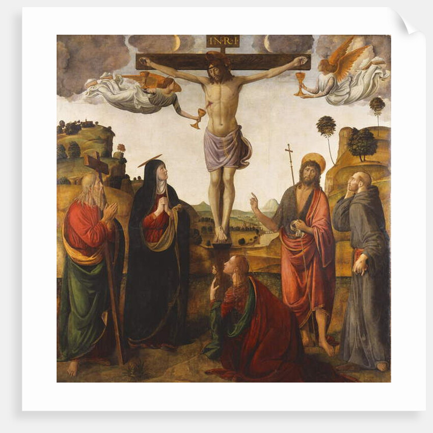 The Crucifixion with the Madonna, Saints John the Baptist, Mary Magdalen, Andrew and Francis, 1503 by Cosimo Rosselli