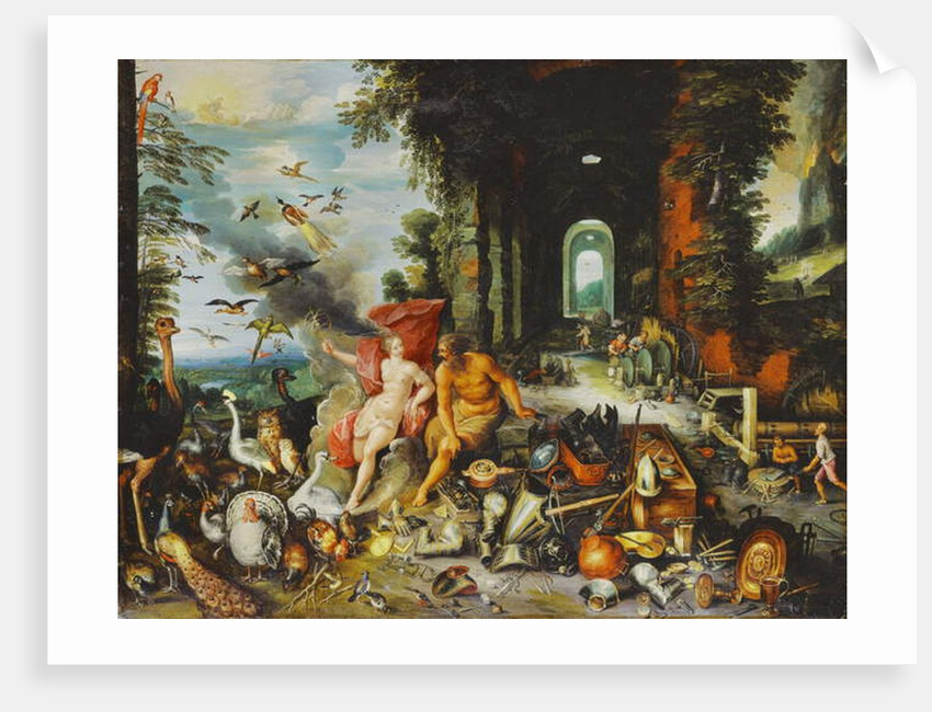 An Allegory of Air and Fire by F. & Brueghel J. (1601-78) Francken