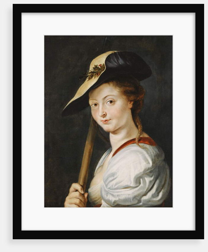 Portrait of a young Woman, stated to be Suzanna Fourment, bust length, as a Shepherdess by Peter Paul Rubens