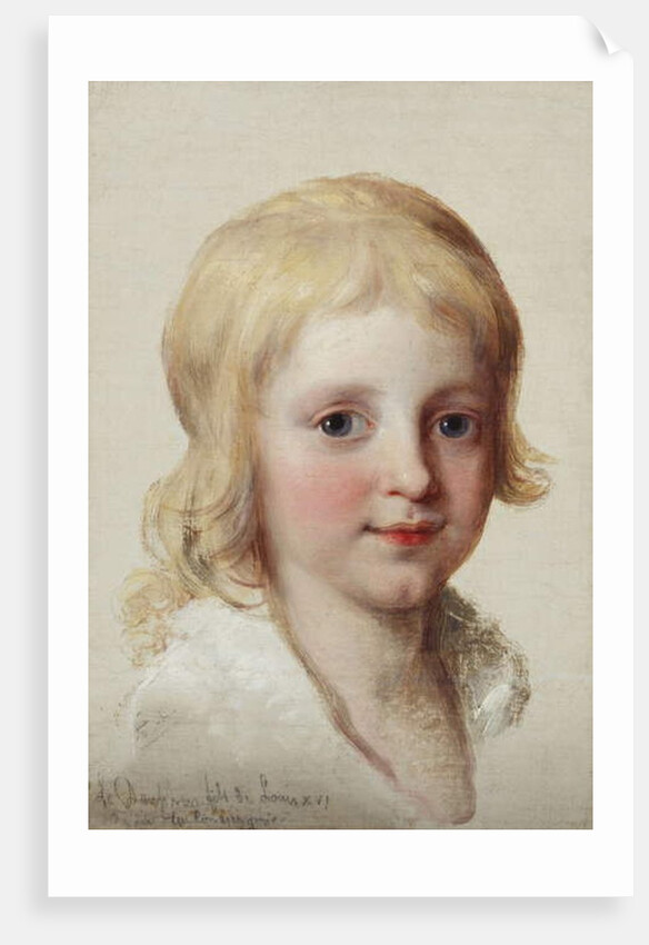 Portrait study of Francesco, Crown Prince of Naples, as a boy, head and shoulders, by Angelica Kauffman