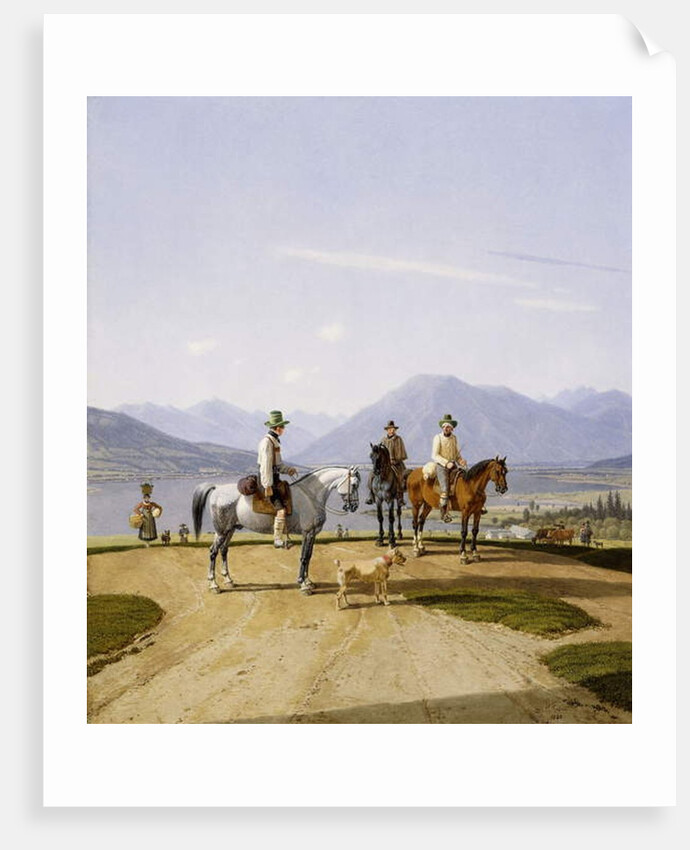 Reiter am Tegernsee, 1838 by Wilhelm Alexander Kobell