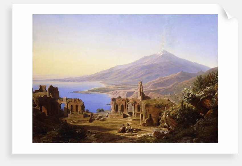 Teatro Greco, Taormina, with Etna beyond, 1852 by Karl Robert Kummer