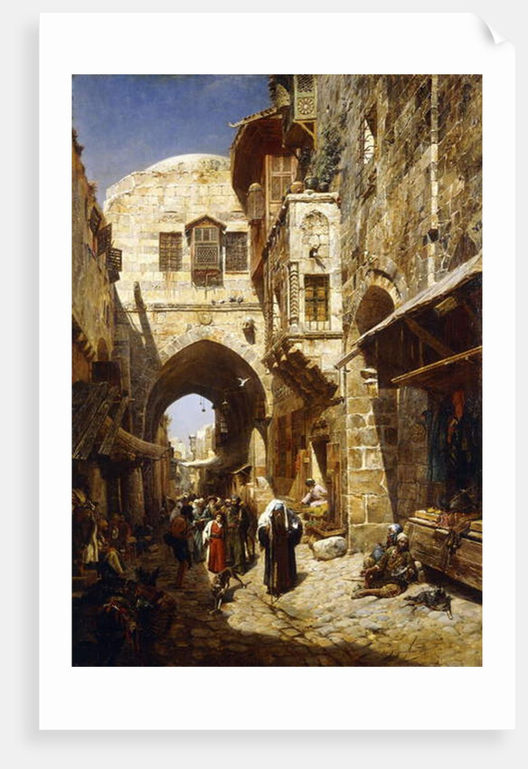 Davidstrasse, Jerusalem, 1887 by Gustave Bauernfeind