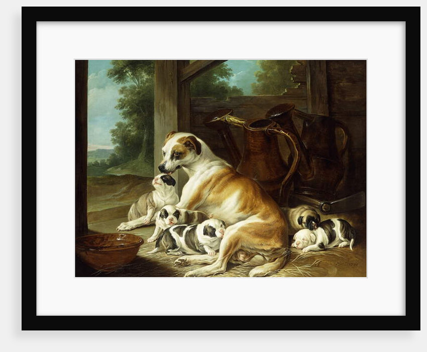 A Mother with her Puppies, 1734 by Christophe Huet