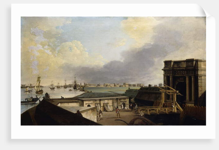 A View of Calcutta taken from Fort William by William Hodges