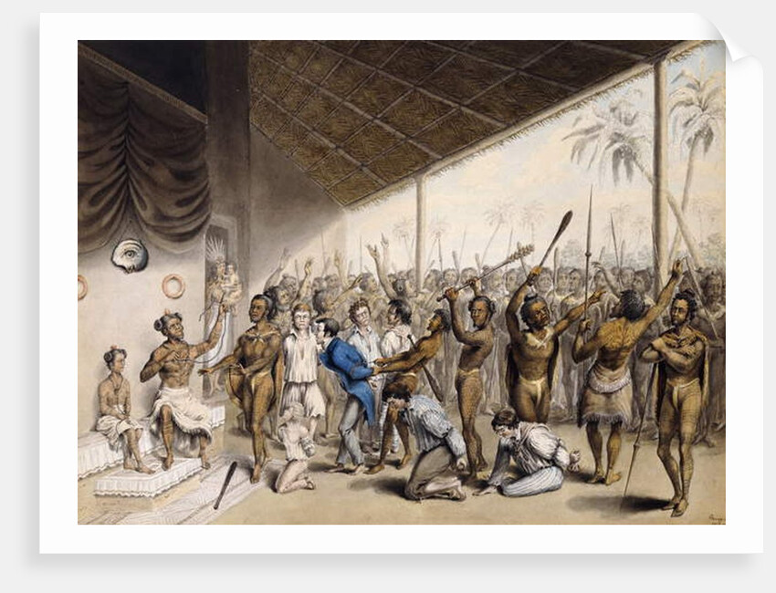 A Native Chief Ordering Europeans to be Put to Death, 1817 by C. Bray