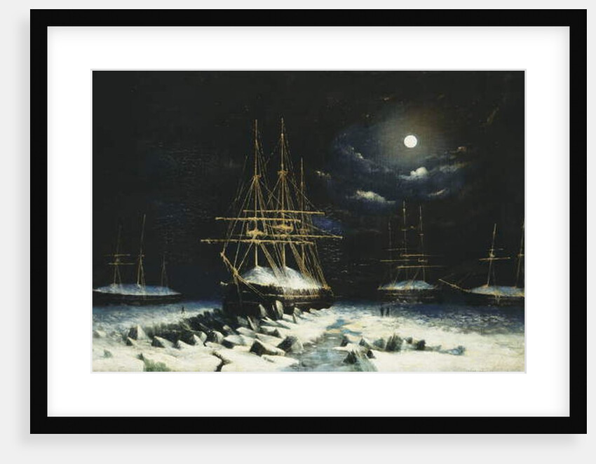 The British Naval Franklin Search Expedition: H.M.S Resolute, Assistance, Intrepid and Pioneer wintering in the Arctic, 1850-51 by William Henry (attr. to) Browne
