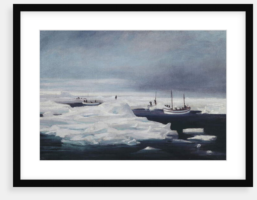 The James Caird, Dudley Docker and Stancomb Wills Moored to the Ice-floe in the Weddell Sea, April 1916, 1916 by George Marston