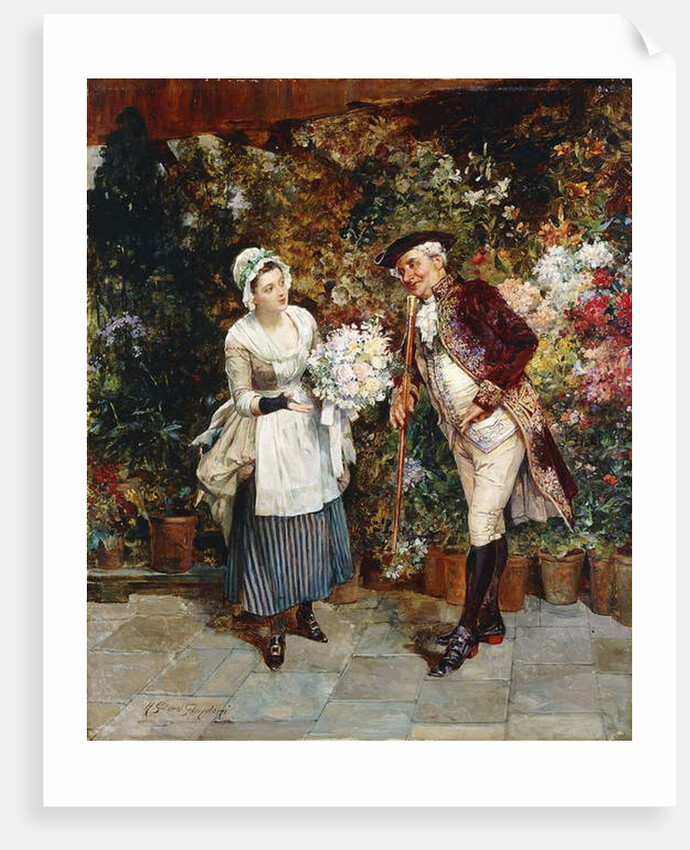 The Flower Girl by Henry Gillard Glindoni