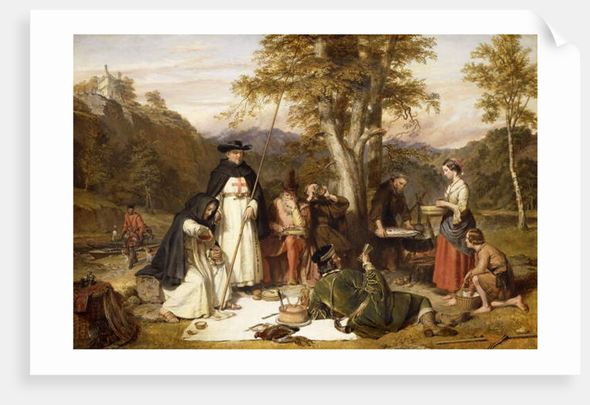 The Monks of Melrose made good kaill on Fridays when they fasted, They neither wanted beef nor ale, As long as their neighbours lasted by Charles Landseer