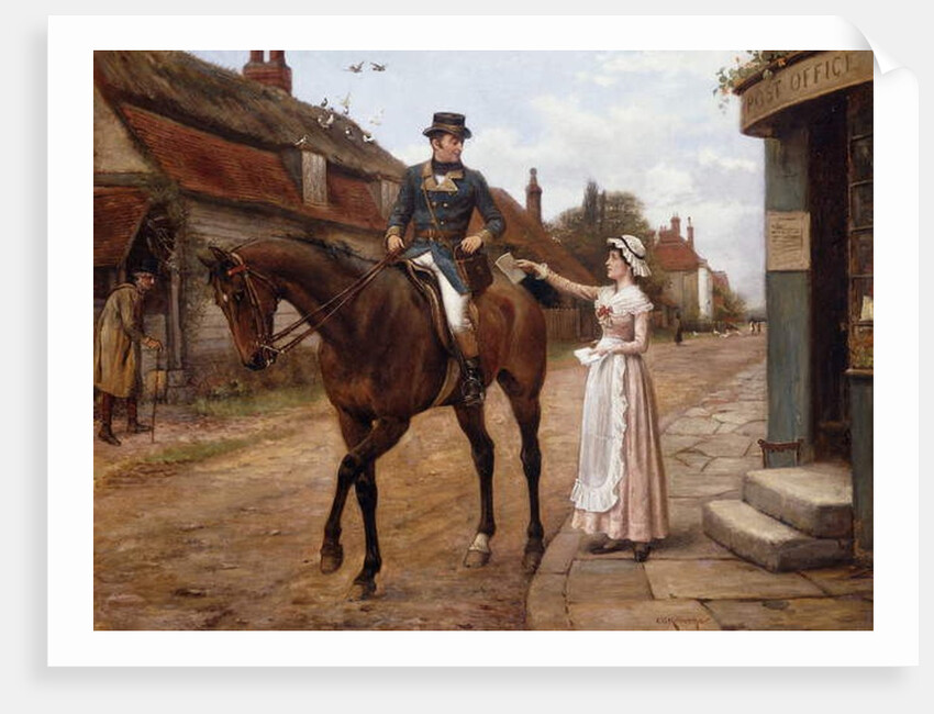 Collecting the Post by George Goodwin Kilburne
