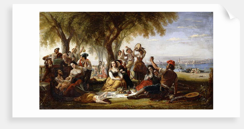 A Fiesta Scene, on the Lido, near Venice, 1848 by Robert McInnes