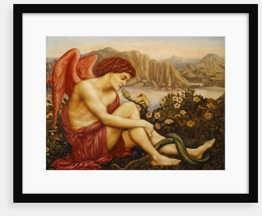 Angel with Serpent, 1870s by Evelyn De Morgan