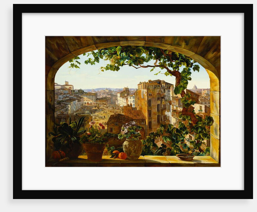 Piazza Barberini, Rome, 1830 by Karl von Bergen