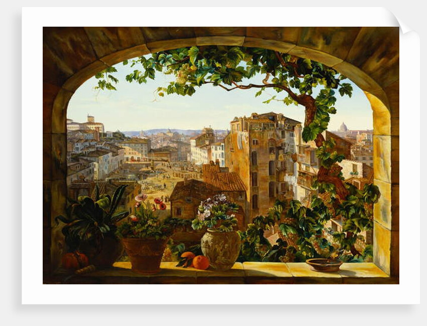 Piazza Barberini, Rome, 1830 by Karl von Bergen