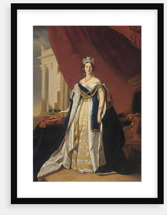 Portrait of Queen Victoria in coronation robes by Franz Xaver Winterhalter