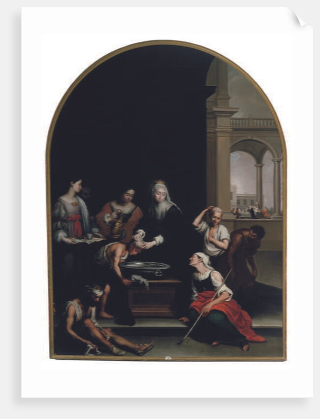 The Charity of Saint Isabel of Hungary, after Murillo by Francisco Augustin y Grande