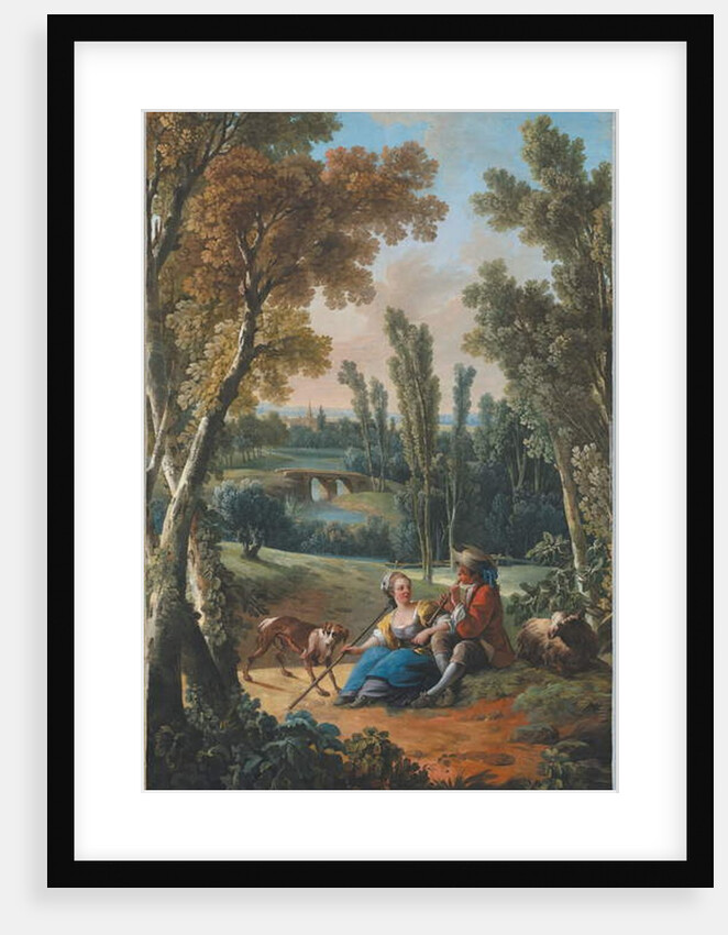 The Flute Lesson by Jean-Baptiste Huet