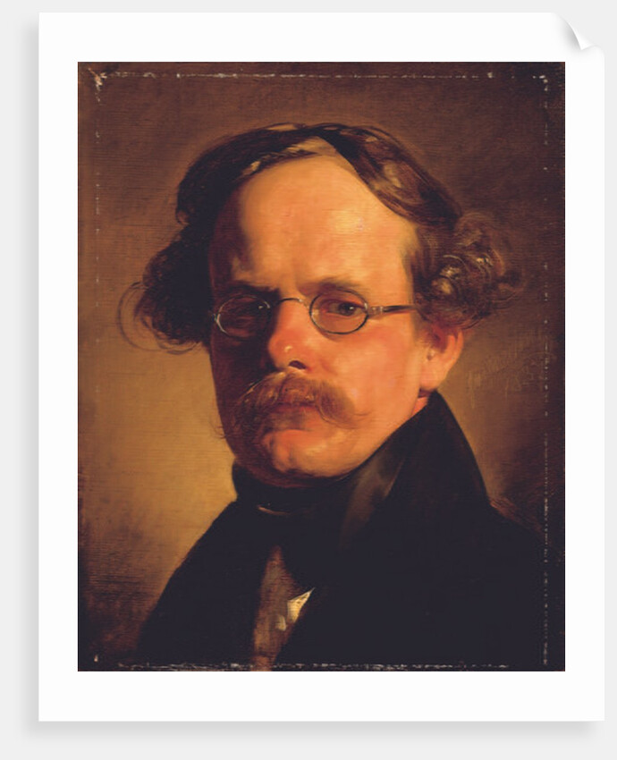 Portrait of the engraver Franz Xaver Stober, 1837 by Friedrich von Amerling