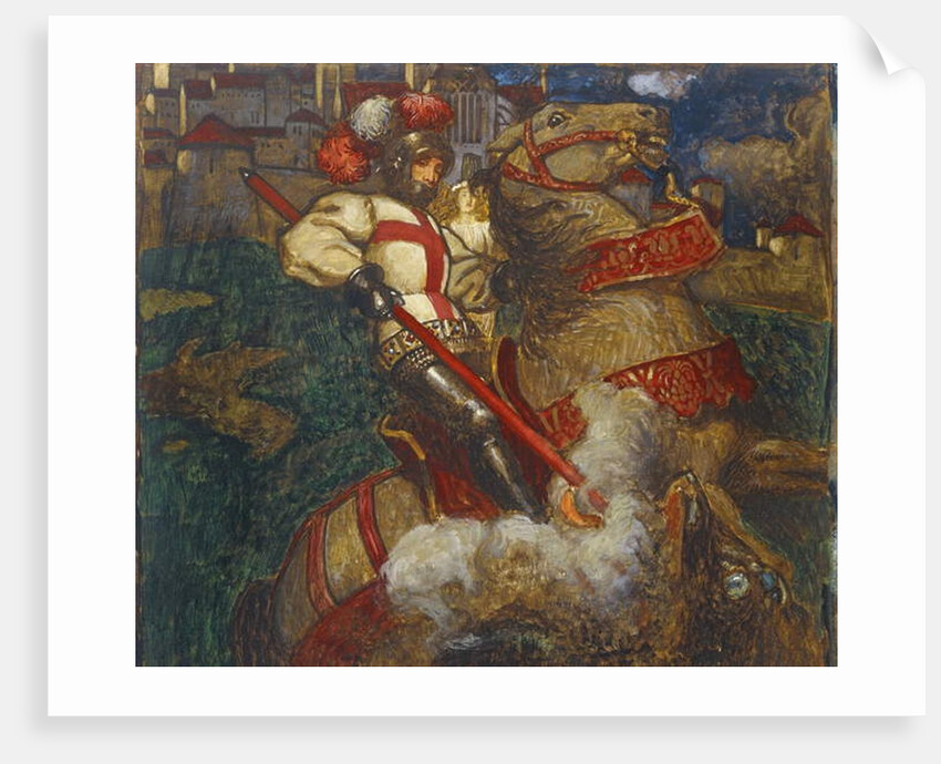 St. George slaying the dragon, 1908 by John Byam Liston Shaw