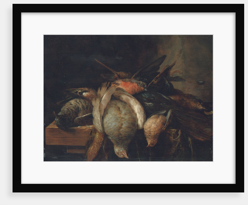 Dead birds on a ledge, 1651 by Cornelis van Lelienbergh