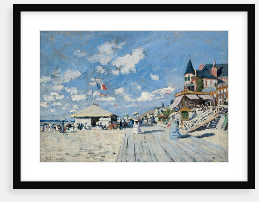 On the Beach at Trouville, 1870 by Claude Monet