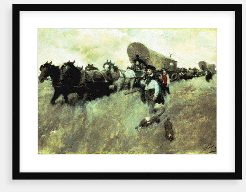 The Connecticut Settlers Entering the Western Reserve, 1795 by Howard Pyle