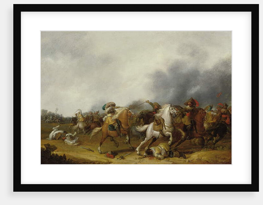 A cavalry skirmish, 1634 by Palamedes Palamedesz