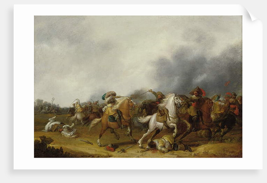 A cavalry skirmish, 1634 by Palamedes Palamedesz