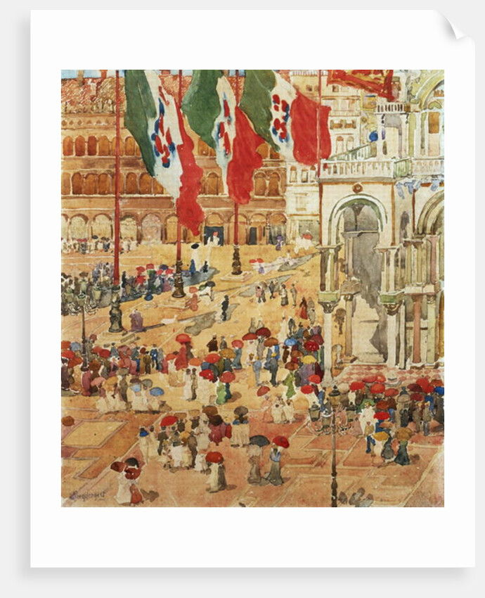 The Piazza of St. Marks, Venice by Maurice Brazil Prendergast