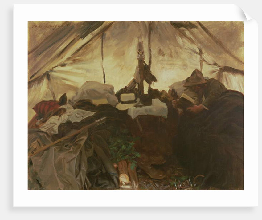 Inside a Tent in the Canadian Rockies, 1916 by John Singer Sargent