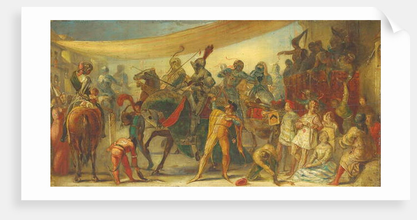 Knights preparing for a tournament by John Everett (circle of) Millais