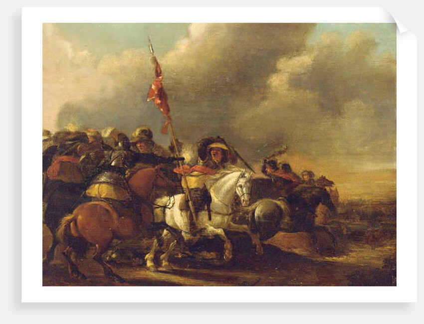A cavalry engagement by Palamedes Palamedesz