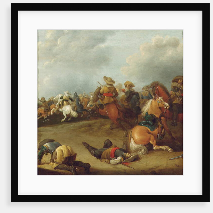 A cavalry battle by Palamedes Palamedesz