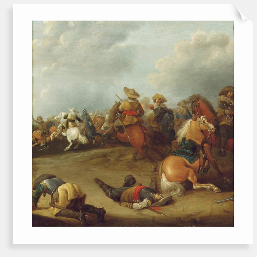A cavalry battle by Palamedes Palamedesz