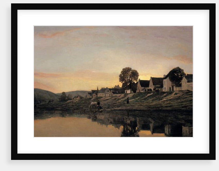 A village near Bonnieres, 1861 by Charles Francois Daubigny