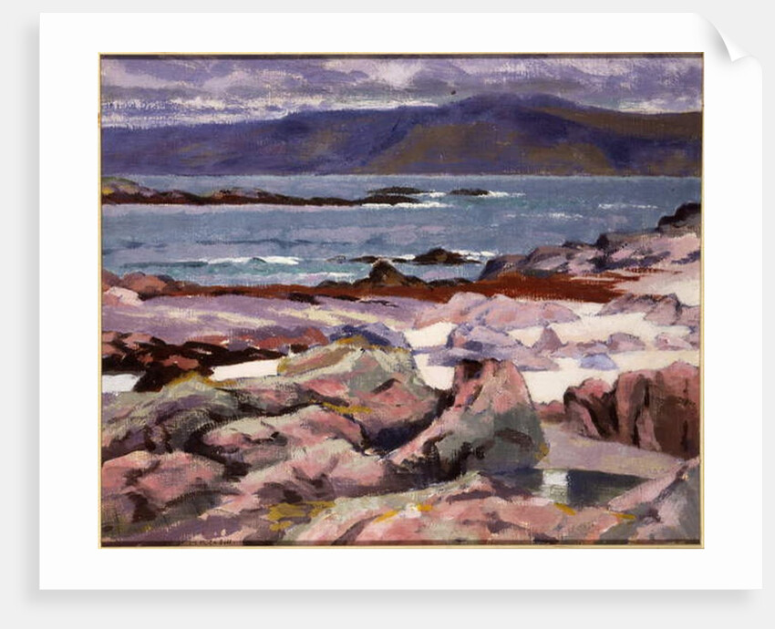 Sound of Iona, the Burg from the north shore by Francis Campbell Boileau Cadell