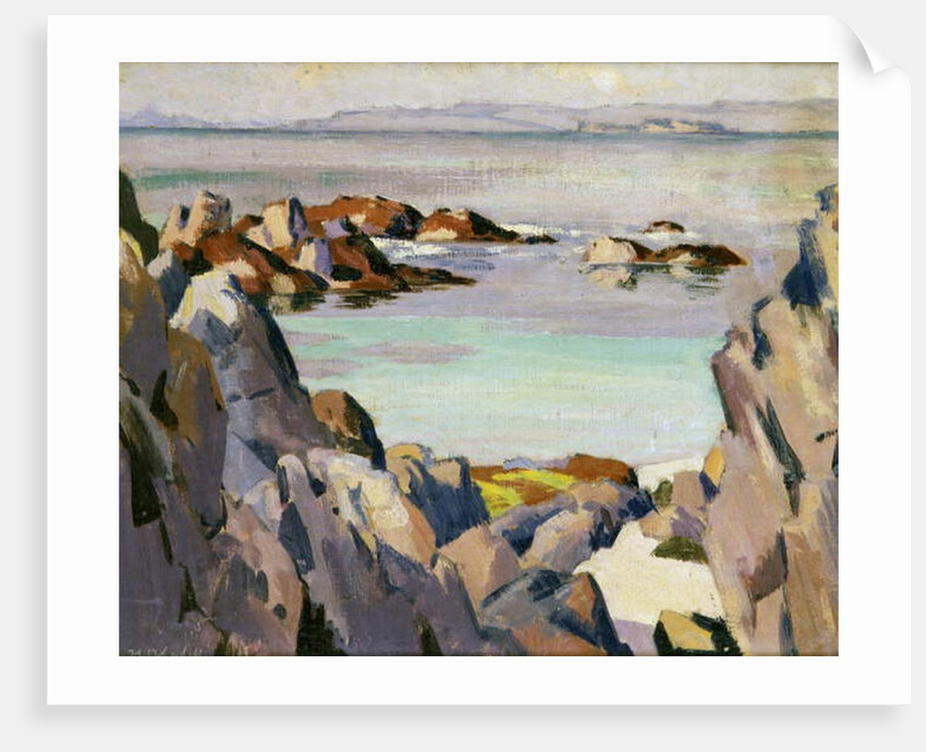 Staffa and Rhum from Iona by Francis Campbell Boileau Cadell