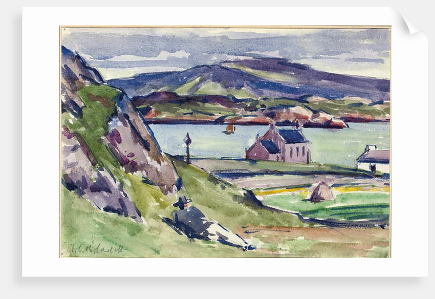 Figure and Kirk, Iona by Francis Campbell Boileau Cadell