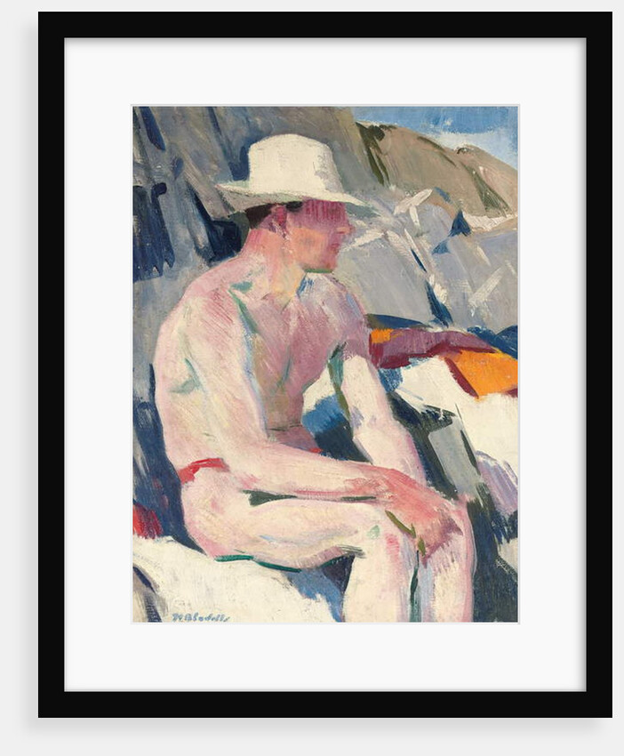 Bather in a white hat by Francis Campbell Boileau Cadell
