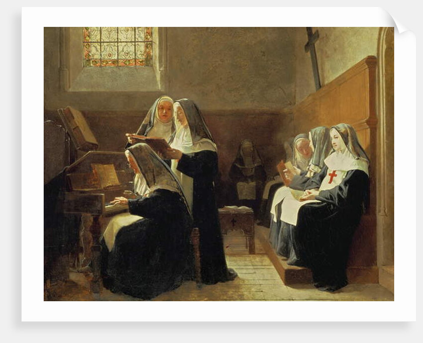 The Convent Choir, 1865 by Jean or Jehan Georges Vibert
