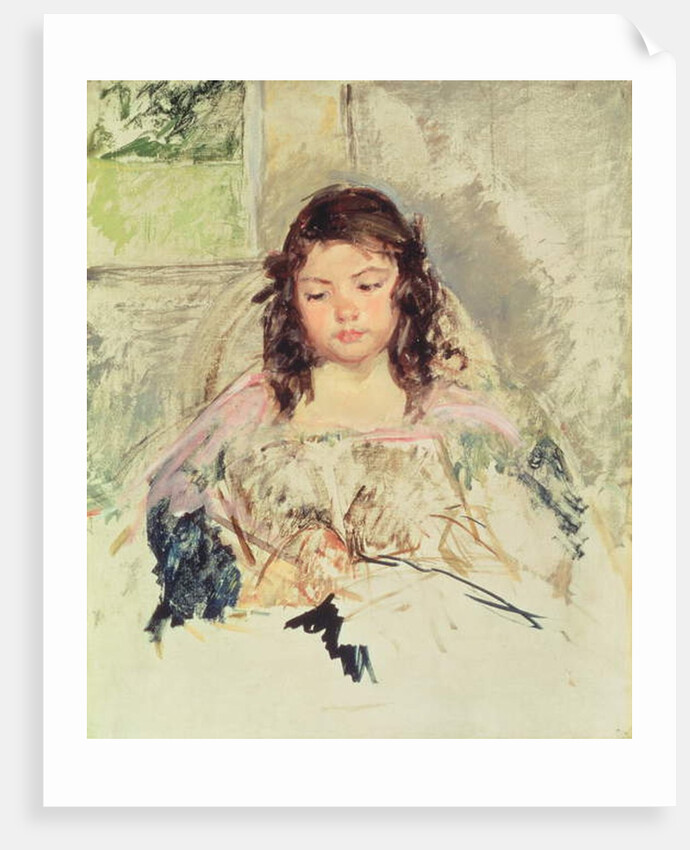 Sketch for 'Francoise in a Round-Backed Chair, Reading' or 'A Girl in Pink' c.1908 by Mary Stevenson Cassatt