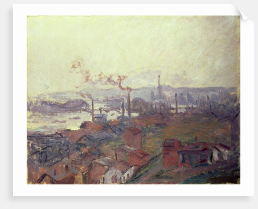 General View of Rouen from St. Catherine's Bank, c.1892 by Claude Monet