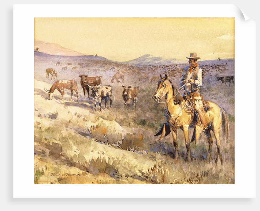 Grazing Cattle by Edward Borein