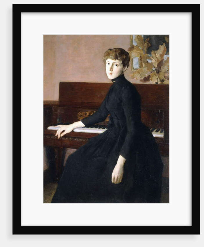 At the Piano by Julian Alden Weir