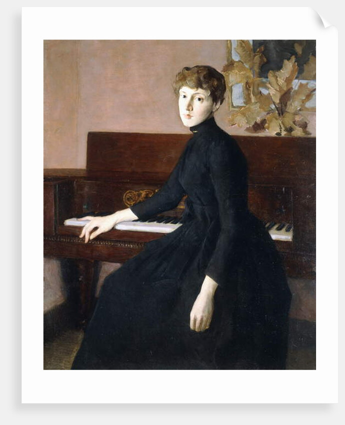 At the Piano by Julian Alden Weir