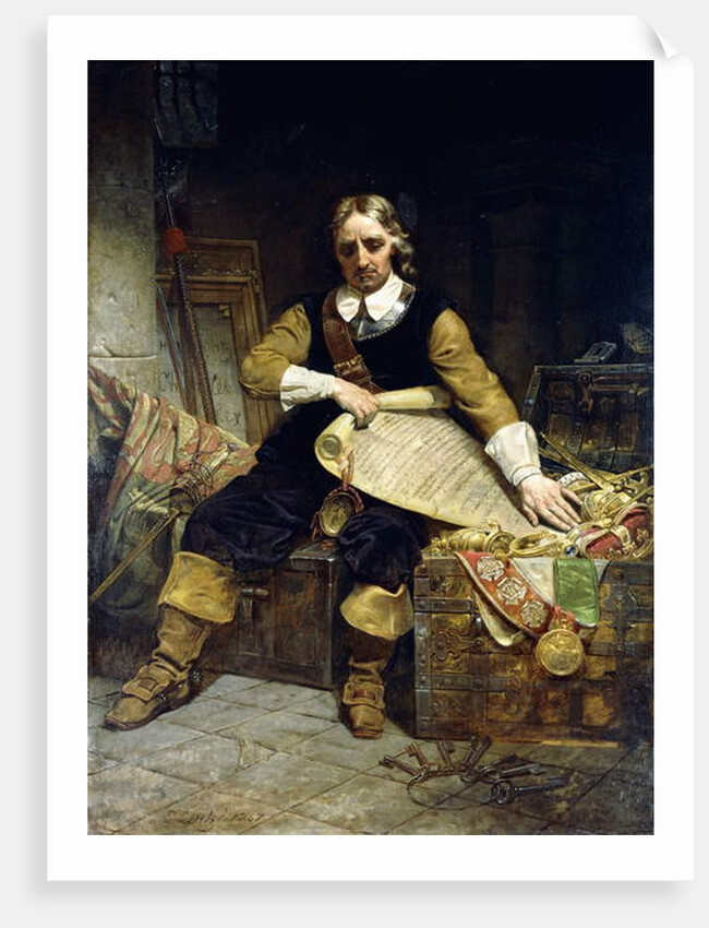 Oliver Cromwell, 1867 by Emanuel Gottlieb Leutze