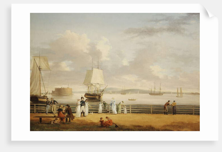 The Battery and Harbour, New York, c.1811-1812 by Thomas Birch