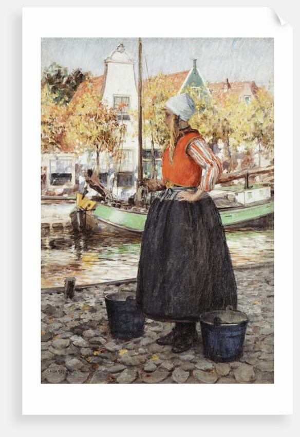 Woman Along Canal by George Hitchcock