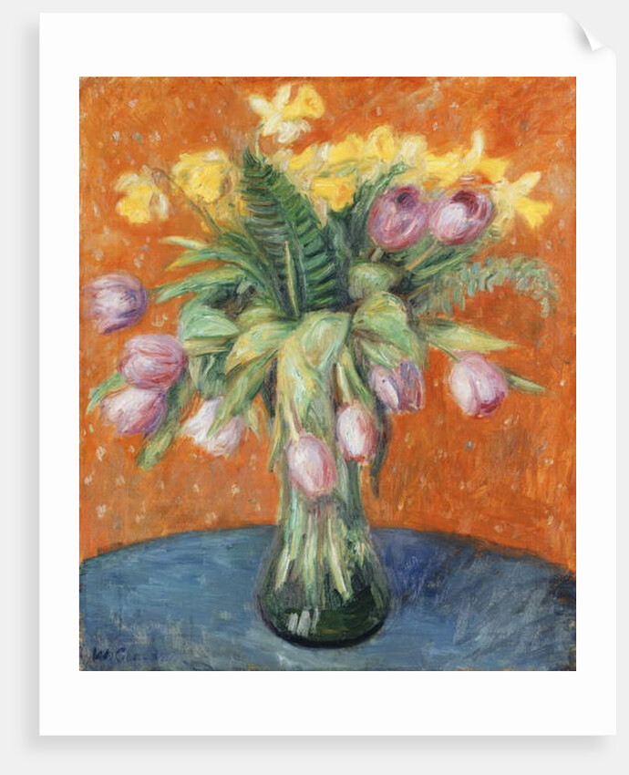 Lavender Tulips and Jonquils by William James Glackens